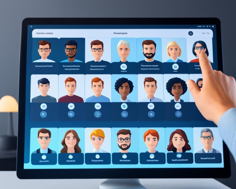 AI avatar selection